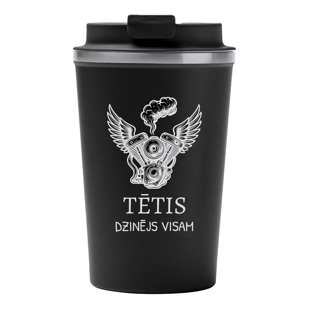 Lāzergravēta termo krūze / pudele "Tētis – dzinējs visam"