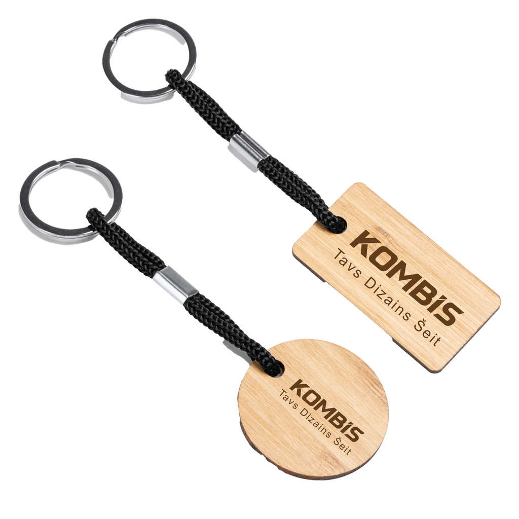 Personalizēts dabīgā koka atslēgu piekariņš