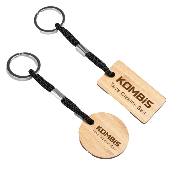 Personalizēts dabīgā koka atslēgu piekariņš