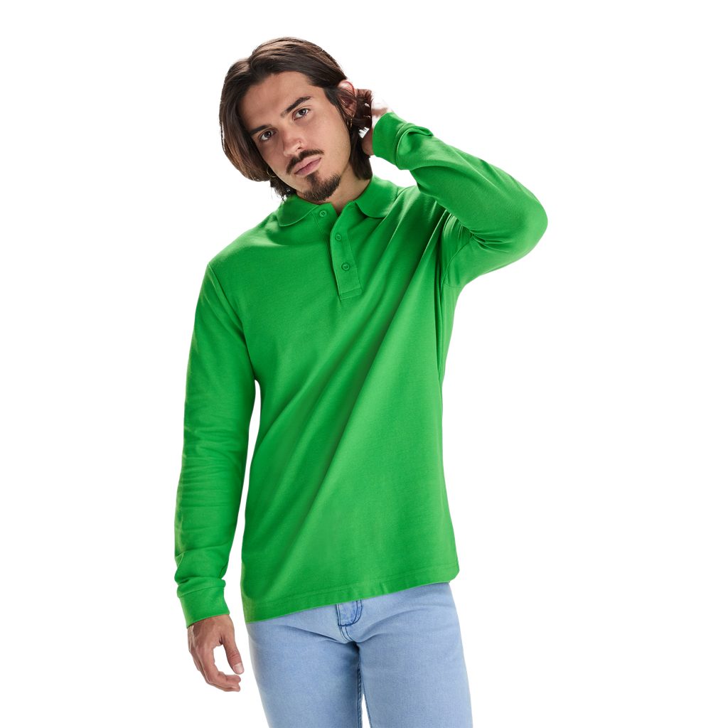 Klasiskais vīriešu kokvilnas polo krekls ar garām piedurknēm ESTRELLA L/S