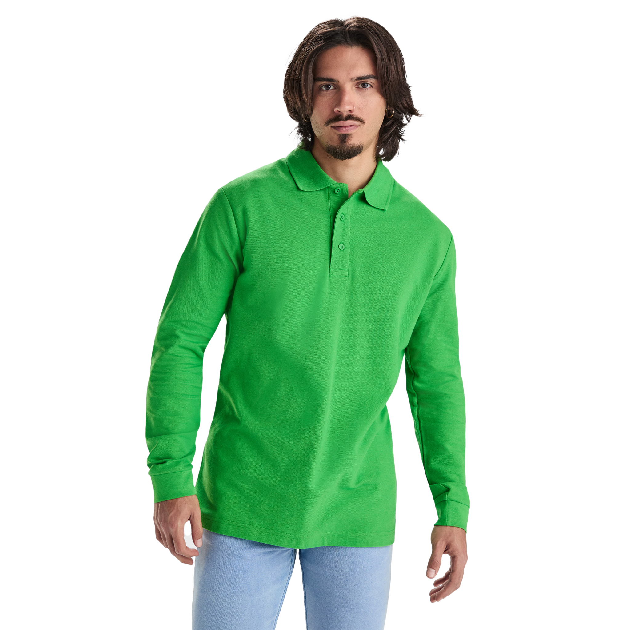 Klasiskais vīriešu kokvilnas polo krekls ar garām piedurknēm ESTRELLA L/S - Kombis
