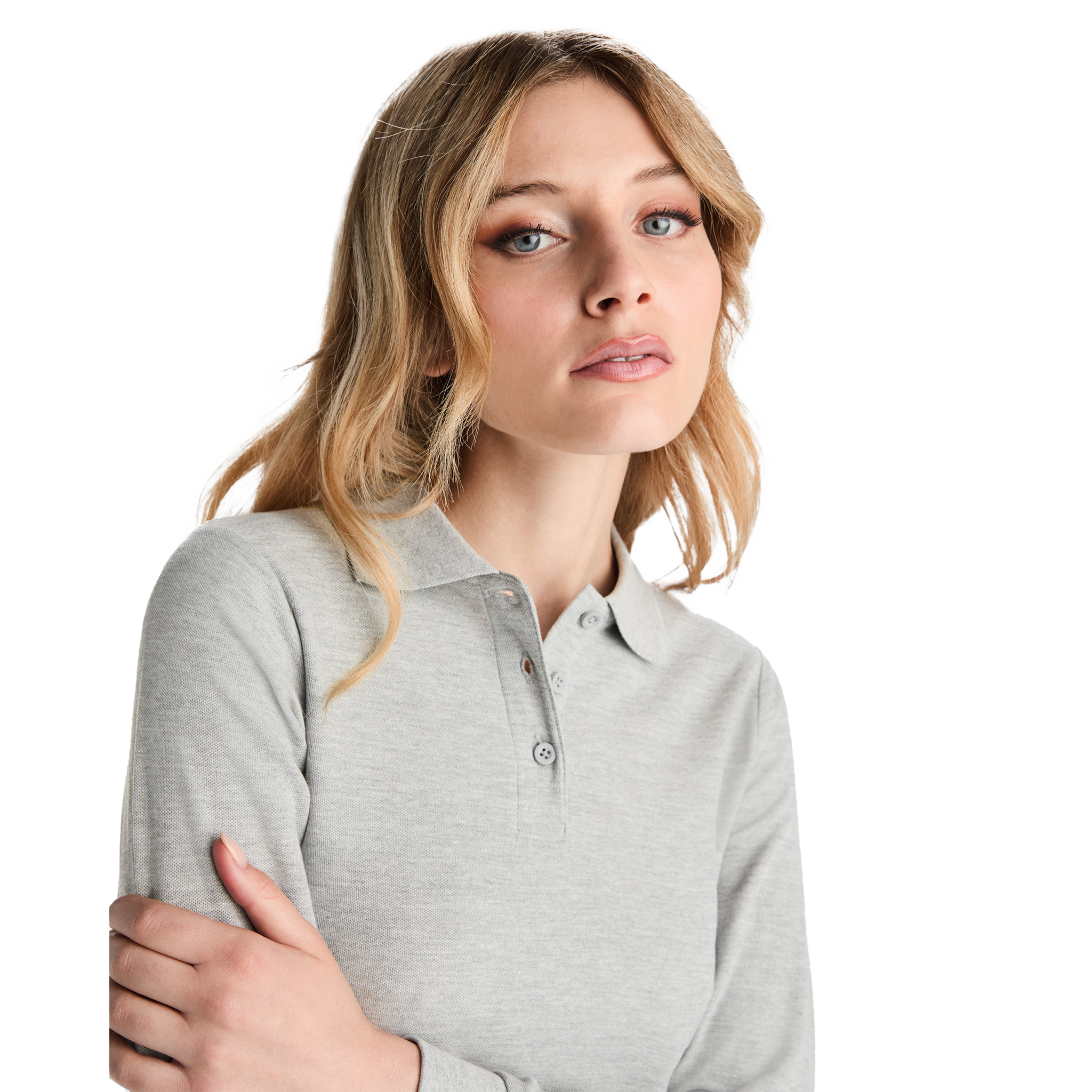 Klasiskais sieviešu kokvilnas polo krekls ar garām piedurknēm ESTRELLA WOMAN L/S - Kombis