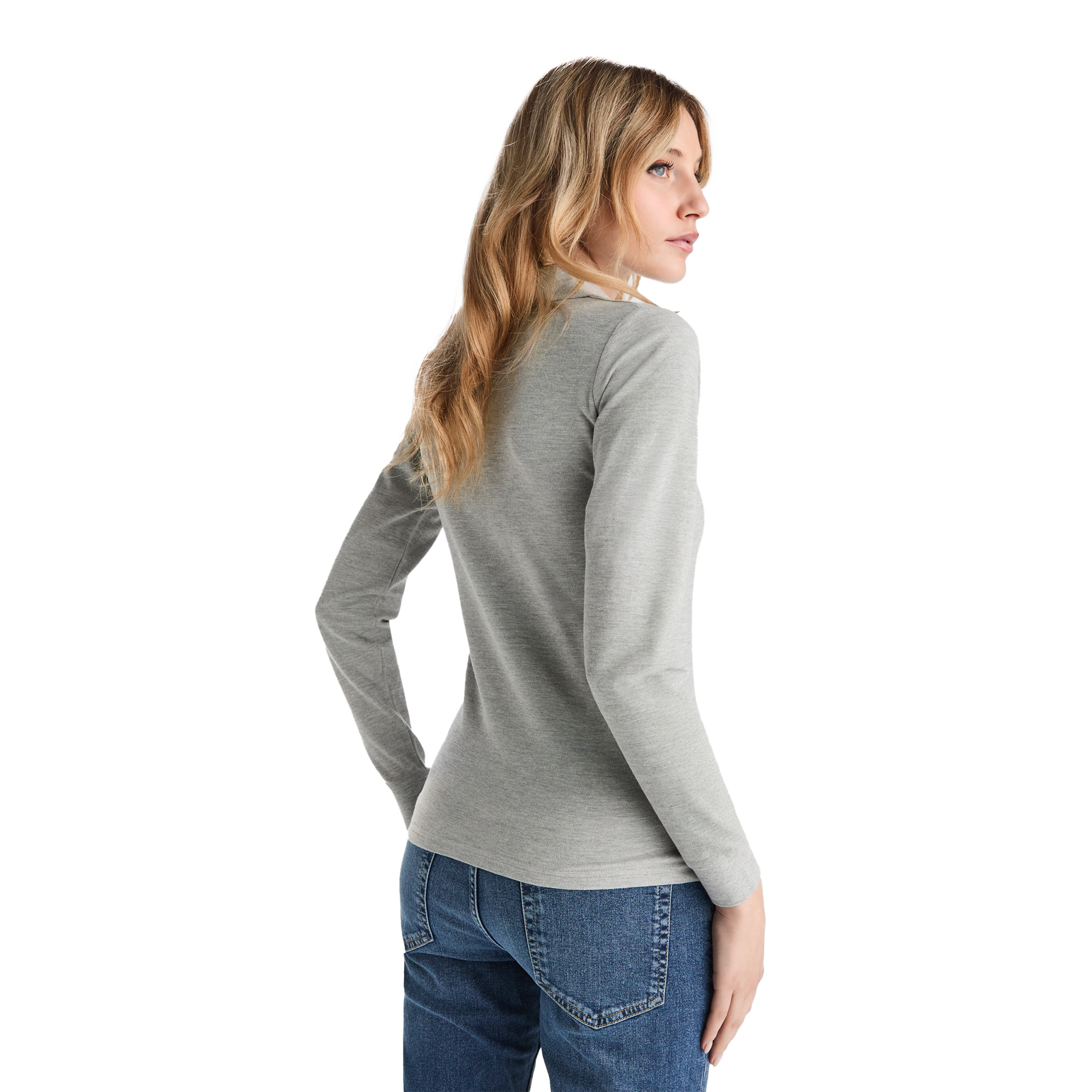Klasiskais sieviešu kokvilnas polo krekls ar garām piedurknēm ESTRELLA WOMAN L/S - Kombis