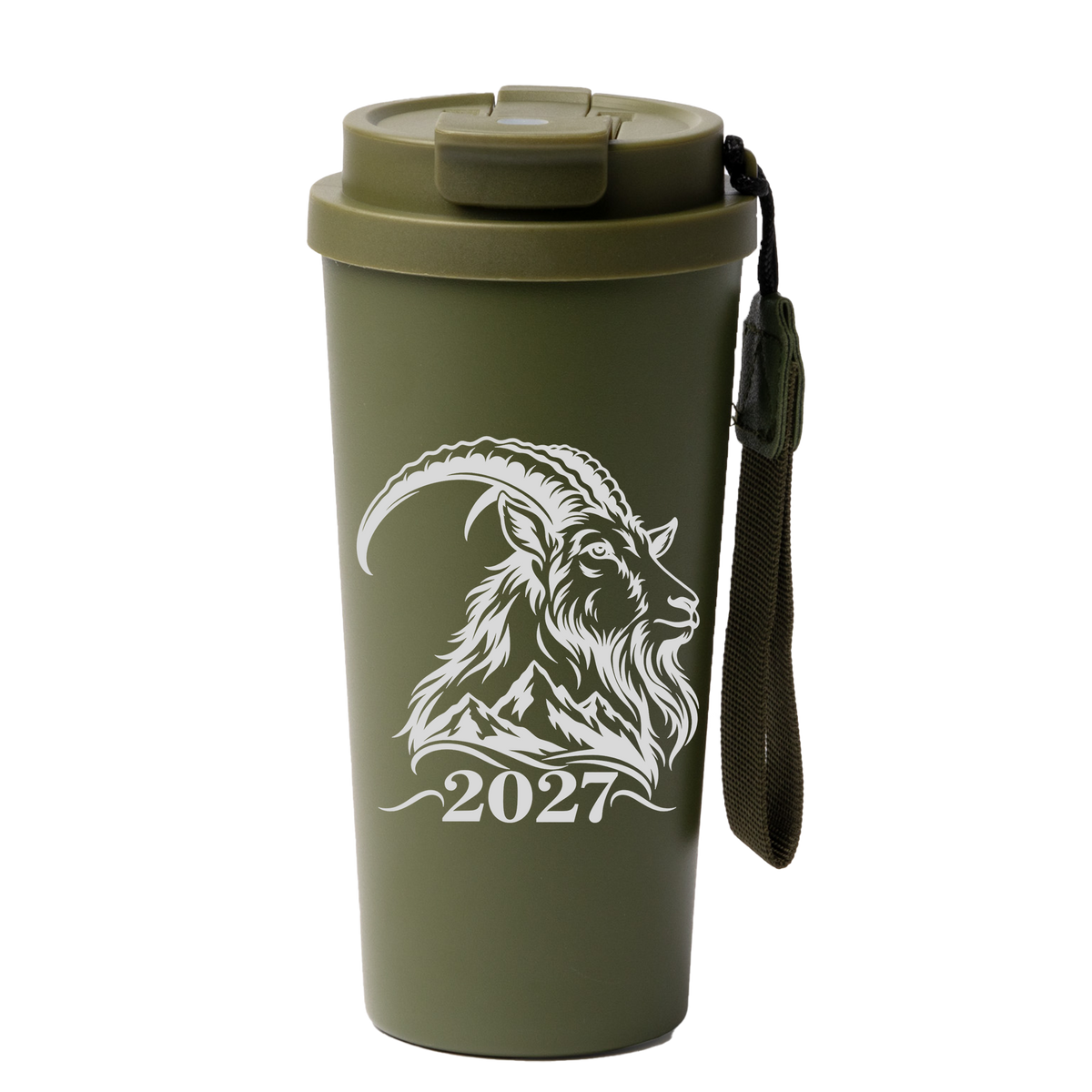Lāzergravēta termo krūze / pudele "Kalnu valdnieks 2027 "