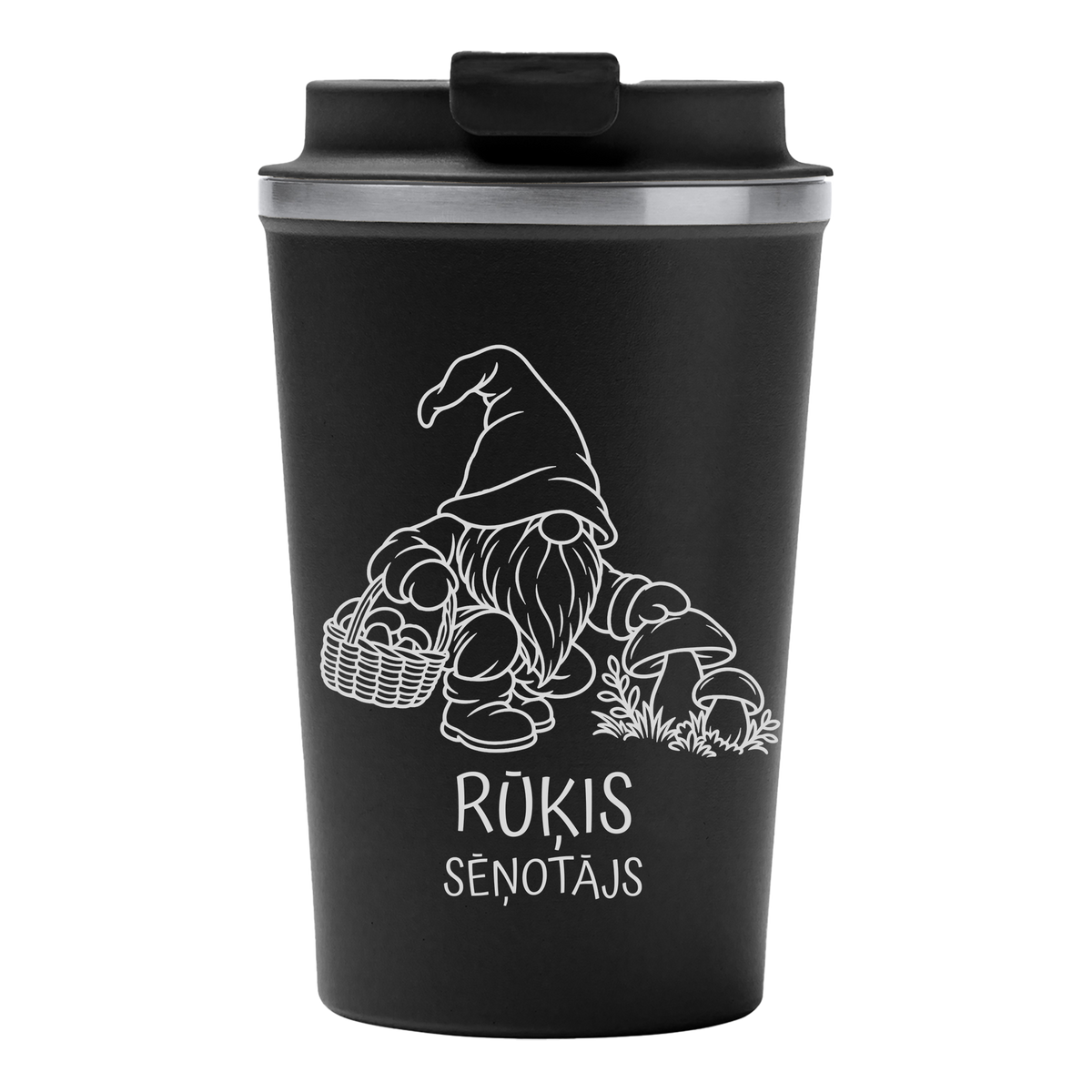 Lāzergravēta termo krūze / pudele "Sēņotājs"