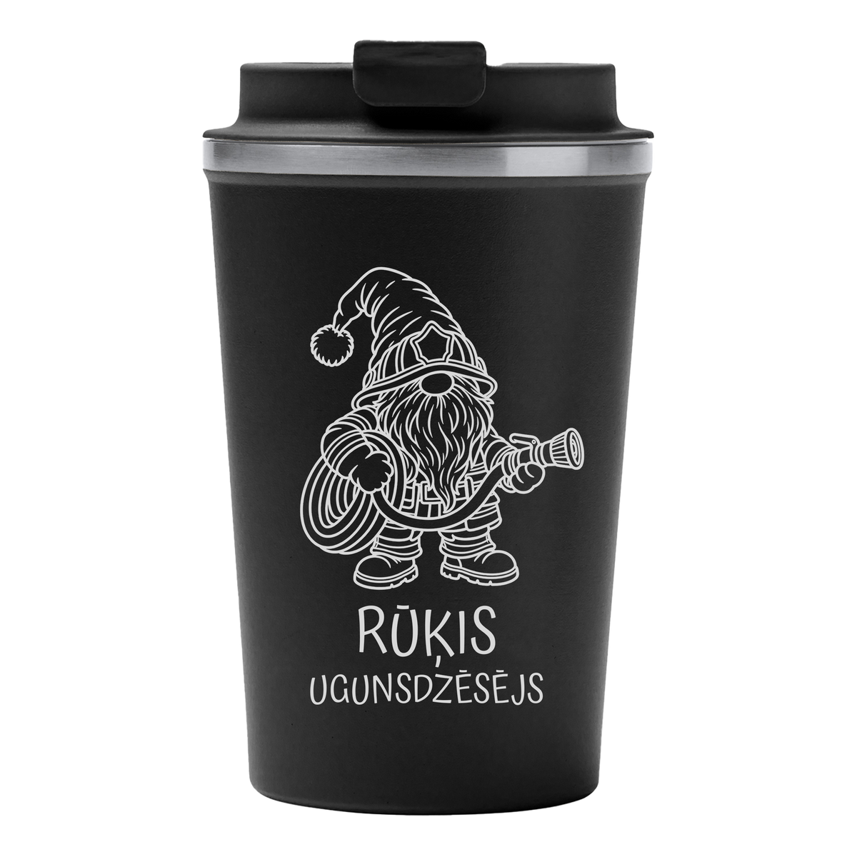 Lāzergravēta termo krūze / pudele "Ugunsdzēsējs"