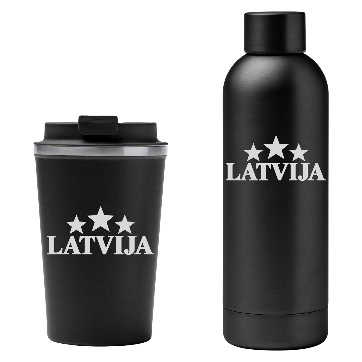 Lāzergravēta termo krūze / pudele "Trīs zvaigznes"