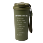 Lāzergravēta lielā termokrūze "Latvieša būtība"