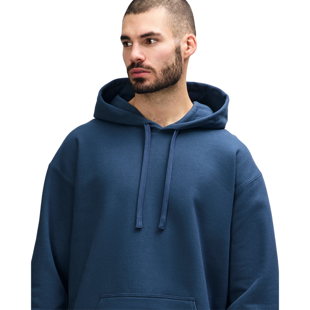 Gildan HAMMER premium blue dusk hoodie sweatshirt with front pocket and ribbed cuffs, casual and comfortable men's jumper