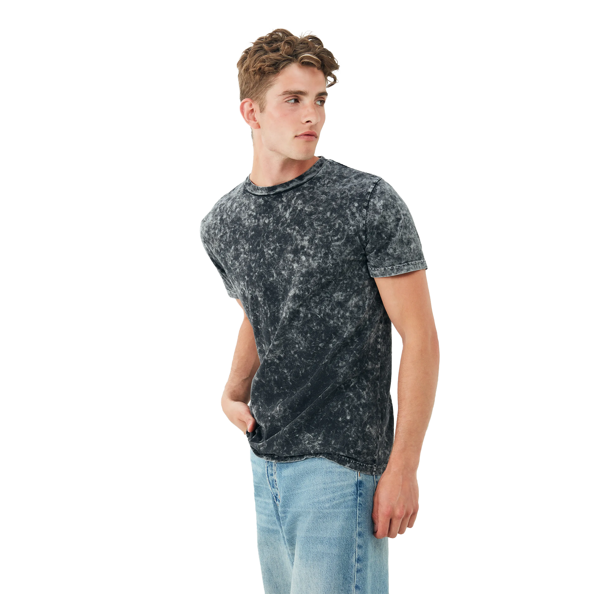 Earth Positive® Jersey T-Shirt EP01 worn by a model, showcasing the classic fit and eco-friendly cotton fabric.