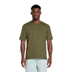 Earth Positive® EP185 premium jersey T-shirt, front view showing soft fabric and classic fit on a model.