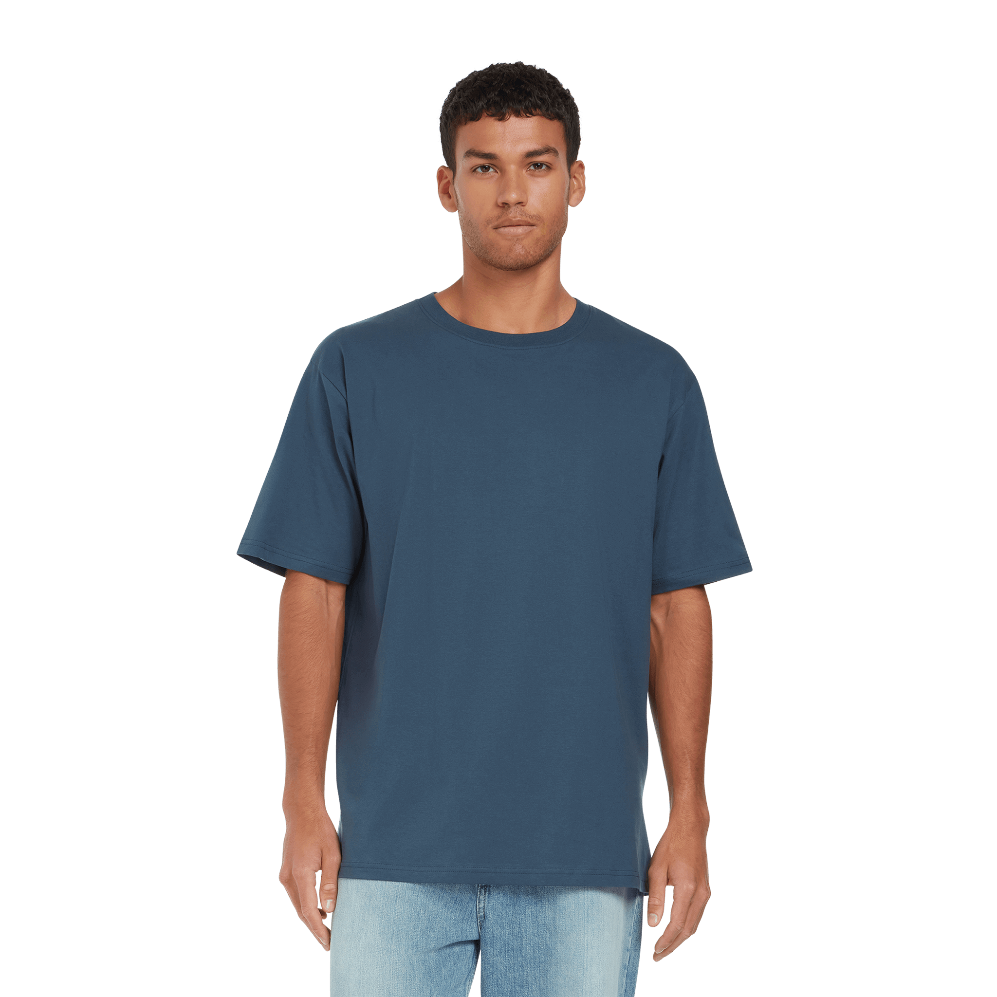 Earth Positive® Oversized T-Shirt EP19 in natural fabric, shown on a model with relaxed fit and casual style.