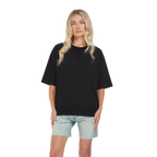 Earth Positive women’s heavy boxy T-shirt EP220, front view showing relaxed fit, soft fabric, and classic crew neckline.