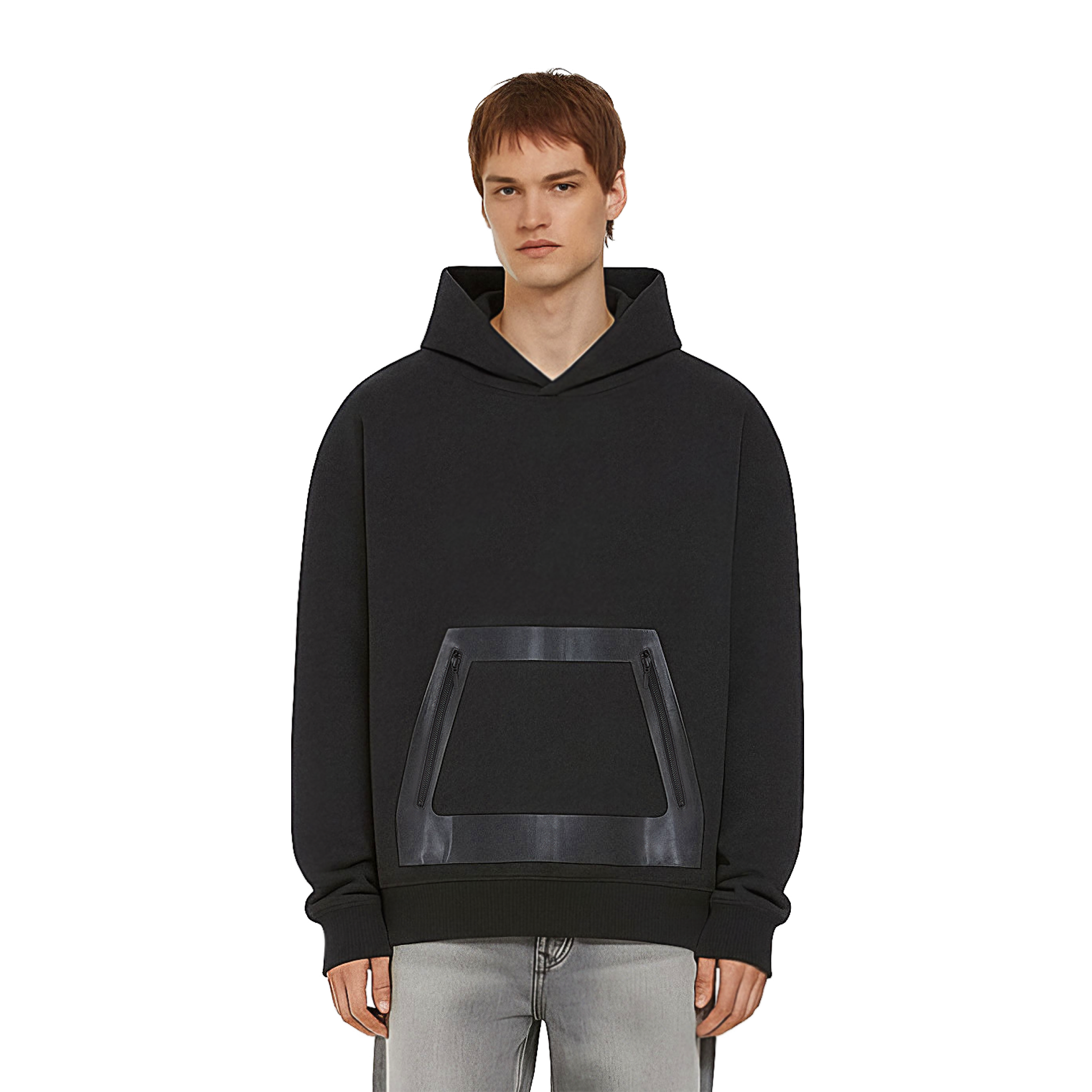 Earth Positive® Vegan Leather Panel Hoodie EP311