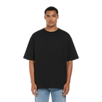 Earth Positive® Heavy Boxy T-Shirt EP50 in heather gray, featuring a relaxed fit and crew neckline, displayed on a model.