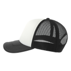 Atlantis Trucker RAPPER-S cap shown from side view, featuring a classic trucker style with mesh back and structured front.
