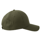 Atlantis Recy Six 6-paneled cap shown from side view, featuring a structured design with adjustable strap and embroidered logo.
