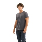 Light men's V-neck T-shirt by Sols with V-neck collar, shown in a comfortable fit and casual style.
