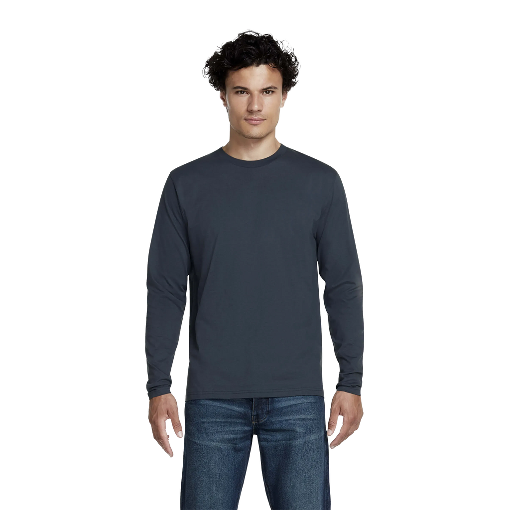 Earth Positive® EP01L long sleeve T-shirt in natural color, featuring a comfortable fit and soft cotton fabric.