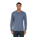Earth Positive® EP185L long sleeve T-shirt in natural fabric, model wearing the eco-friendly, premium long sleeve tee.
