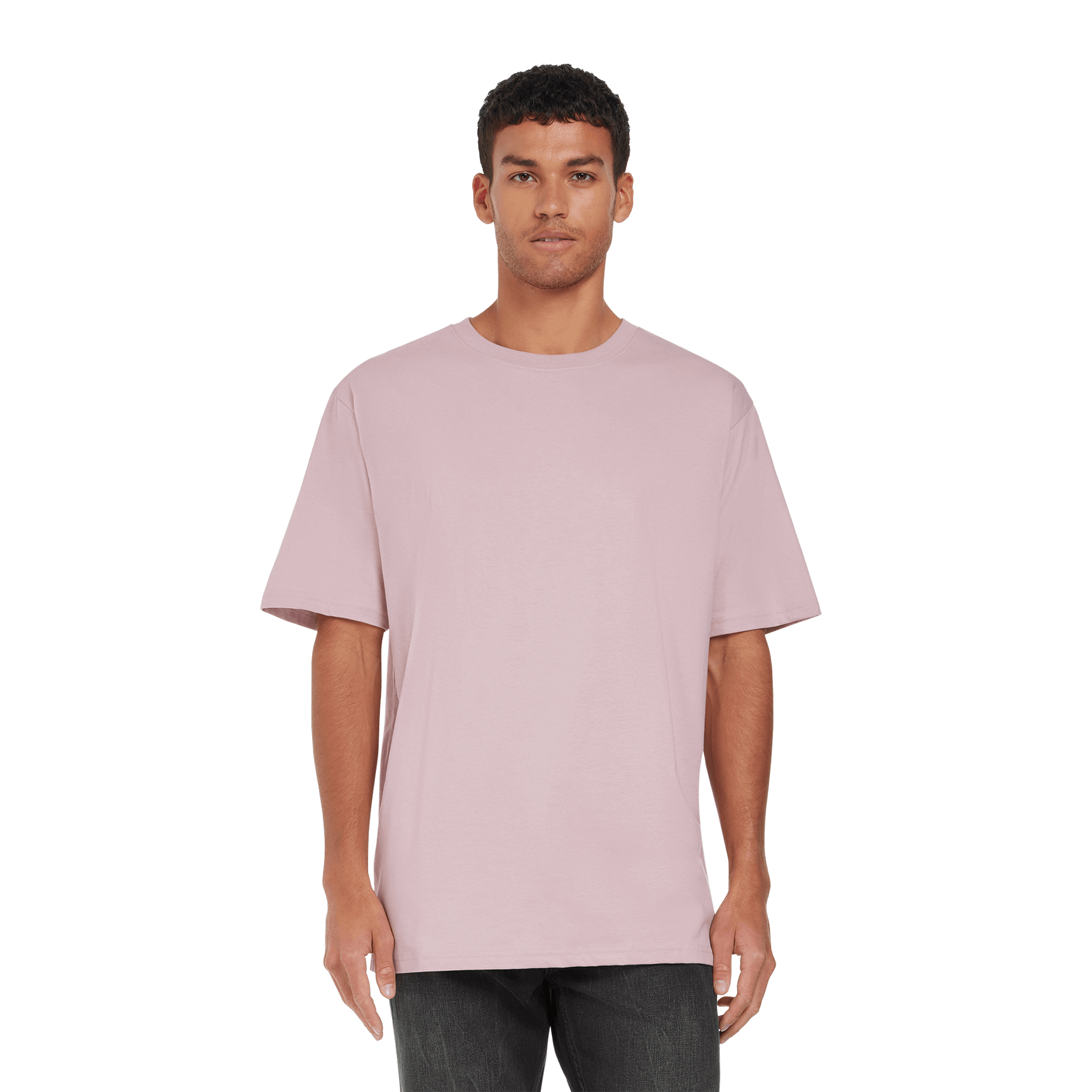 Earth Positive® EP19 oversized T-shirt in natural cotton, featuring a relaxed fit and casual style, displayed on a model.