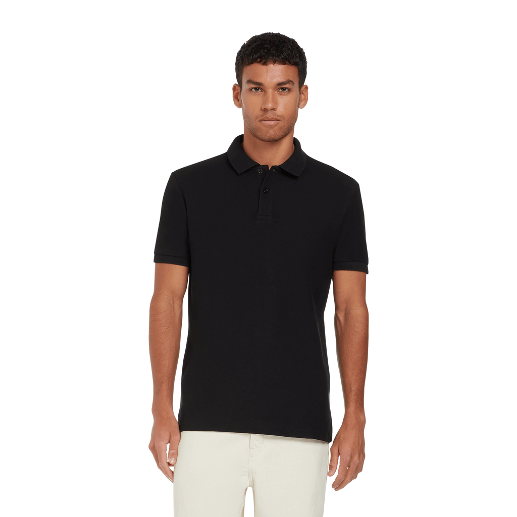 Earth Positive® EP40 Piqué Polo Shirt in classic style, featuring a collar and short sleeves, modeled on a person.