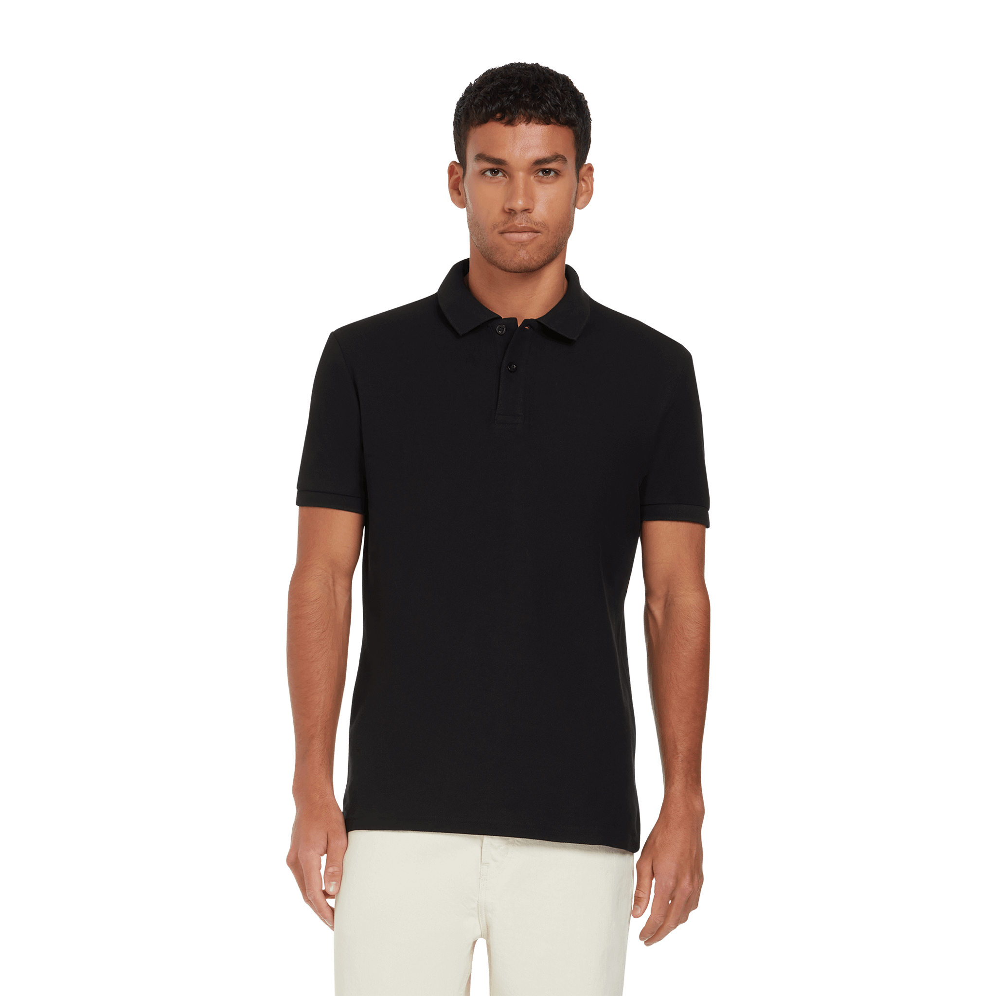 Earth Positive® EP40 Piqué Polo Shirt in classic style, featuring a collar and short sleeves, modeled on a person.