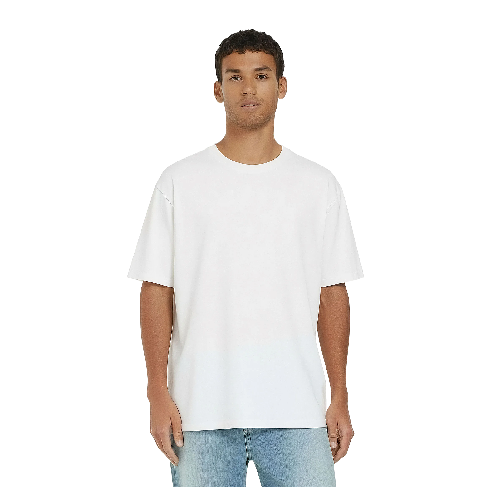 Earth Positive® Heavy Boxy T-Shirt EP50 in natural fabric, featuring a relaxed fit and classic crew neck design.