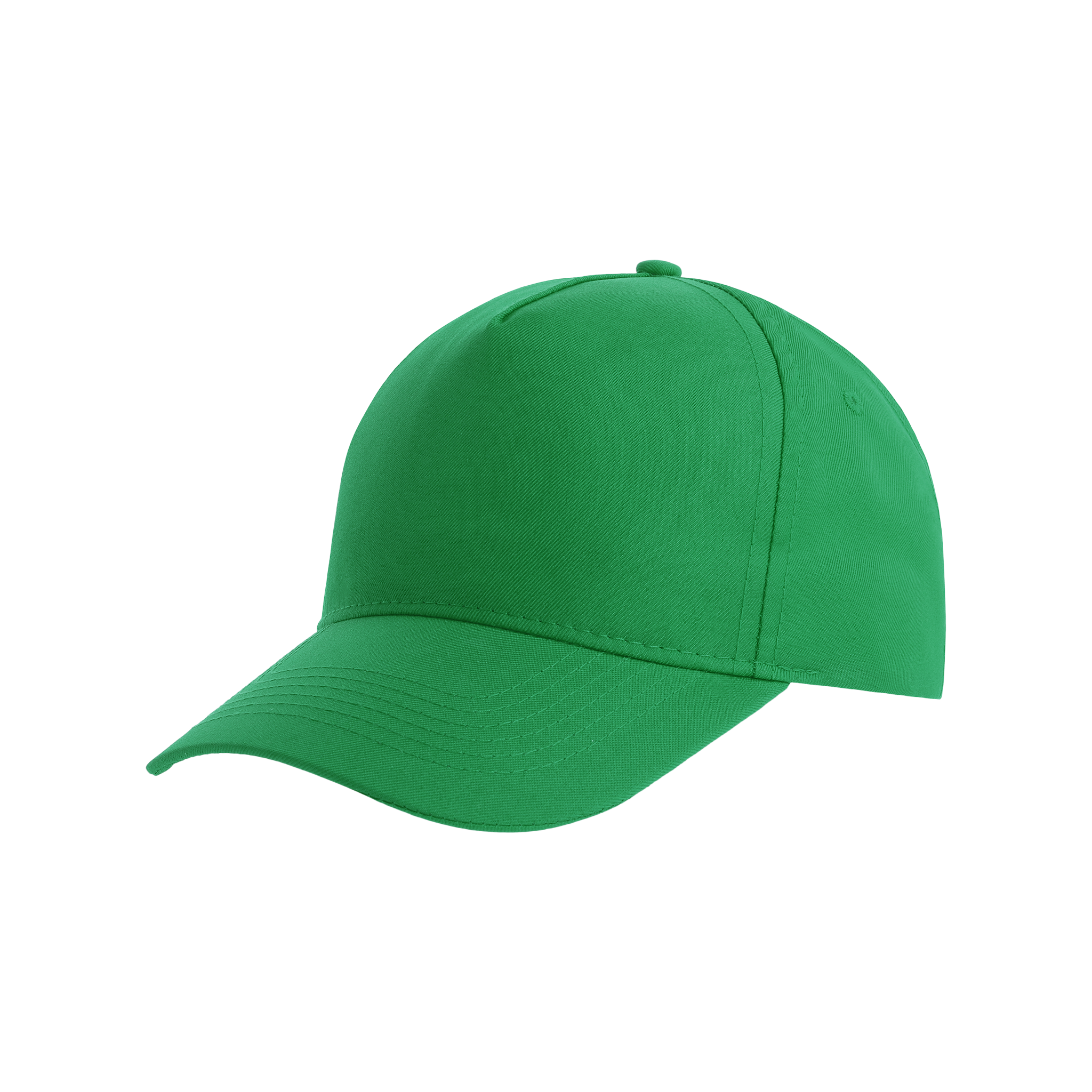 Atlantis RECY FIVE 5-paneled cap shown in black with adjustable strap and branding detail, casual streetwear style.