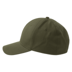Atlantis RECY SIX 6-paneled cap shown from side view, featuring a structured design and adjustable strap.