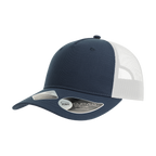 Atlantis Trucker cap with adjustable strap and curved brim, featuring a classic design and logo embroidery.
