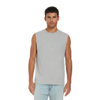 Earth Positive® sleeveless T-shirt EP01S in natural fabric, front view showcasing its casual fit and eco-friendly design.