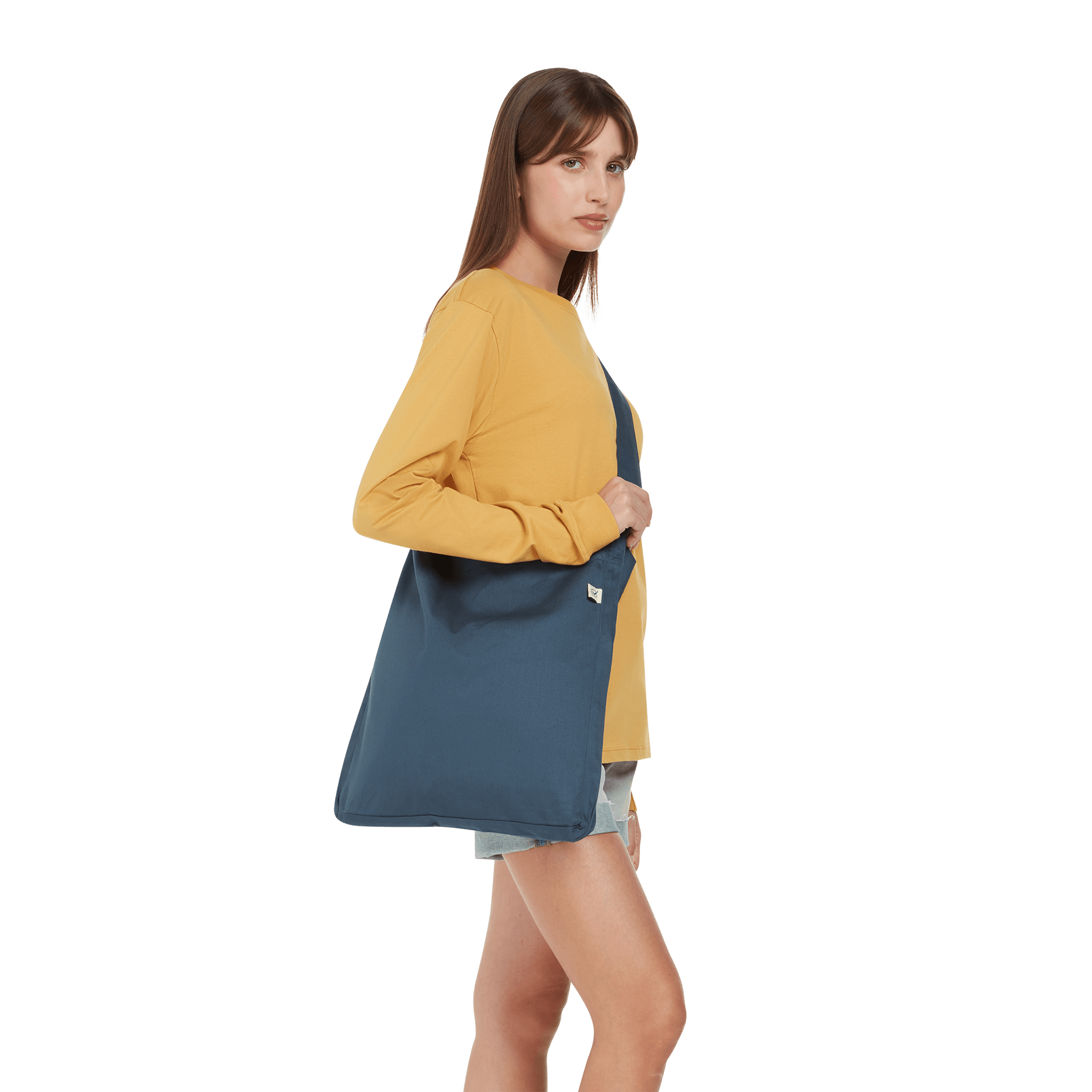 Earth Positive® Cross Body Bag EP81 Soma in natural fabric with adjustable strap, featuring a sleek, eco-friendly design.