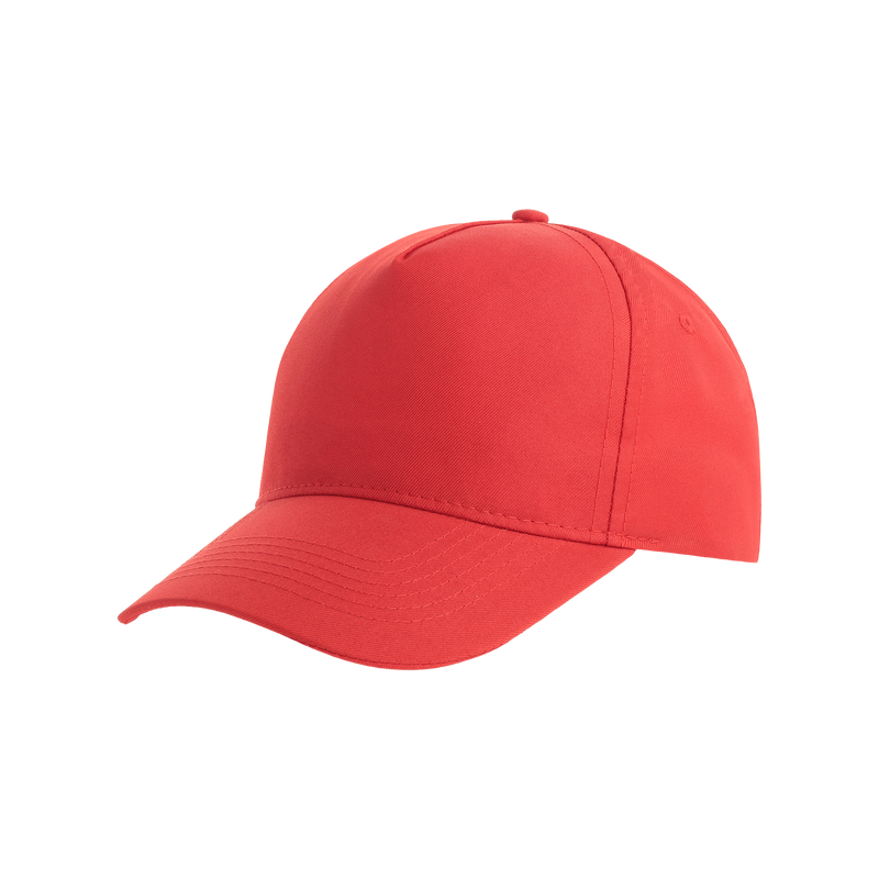 Atlantis RECY FIVE 5-paneled cap with adjustable strap, lightweight fabric, and stylish design for casual wear.