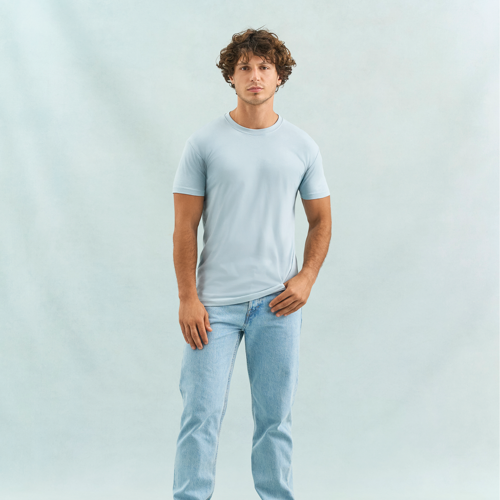 Light gray Sols Imperial T-shirt for men with classic fit, shown flat with short sleeves and crew neckline.