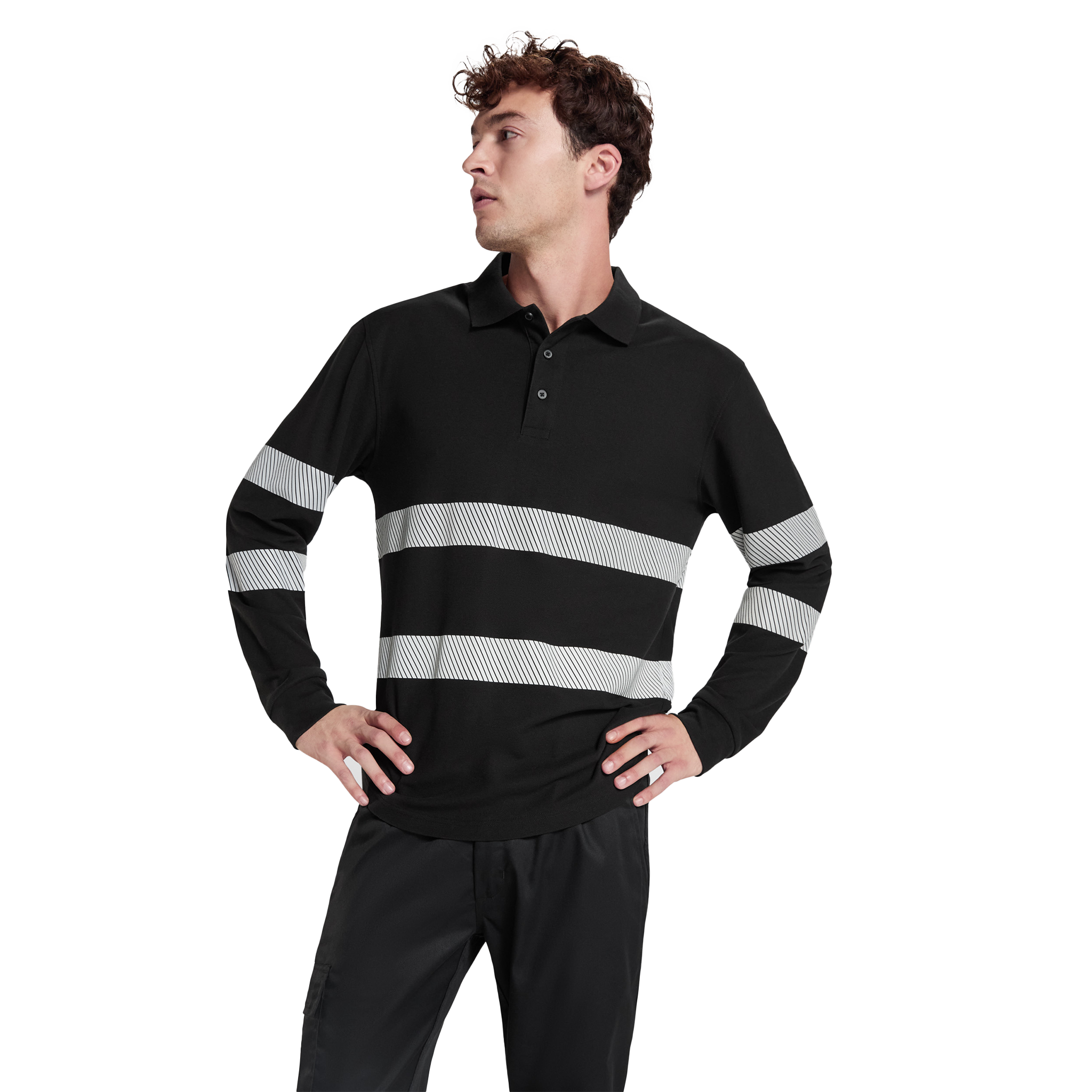 Paaugstinātas redzamības polo krekls ar garām piedurknēm FORAN L/S - Kombis