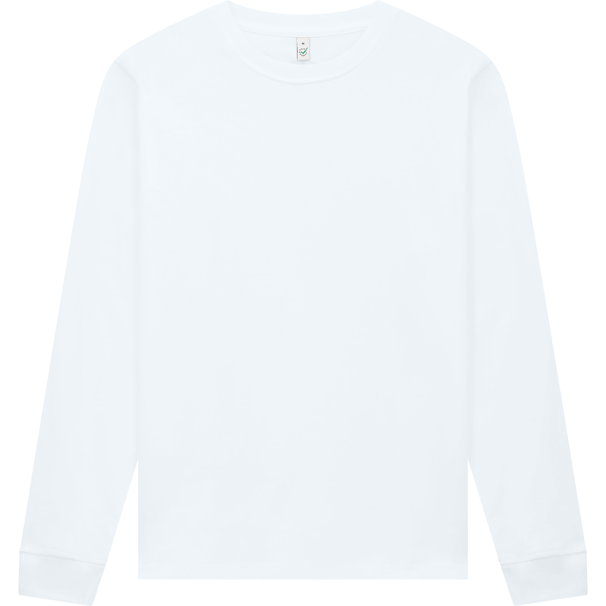 White Earth Positive® EP185L long sleeve T-shirt with crew neck, featuring the EP logo on the front.