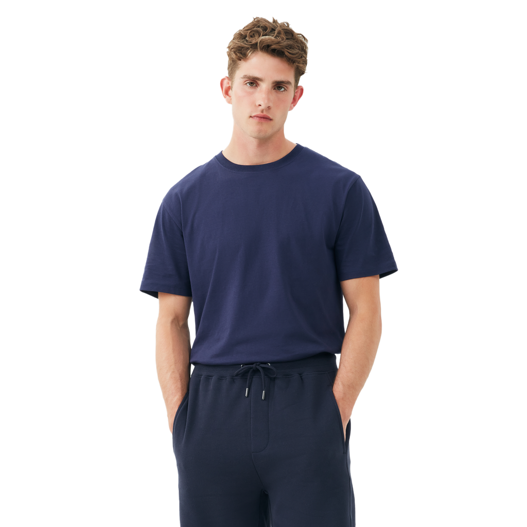 Earth Positive® Premium Jersey T-Shirt EP185, casual fit in natural cotton, shown worn by a person in a lifestyle setting.