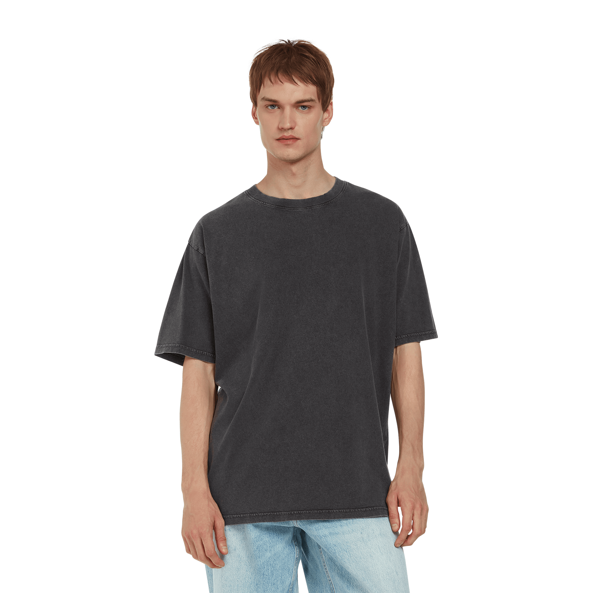 Earth Positive® oversized T-shirt in natural cotton with a relaxed fit, featuring the EP logo on the front.