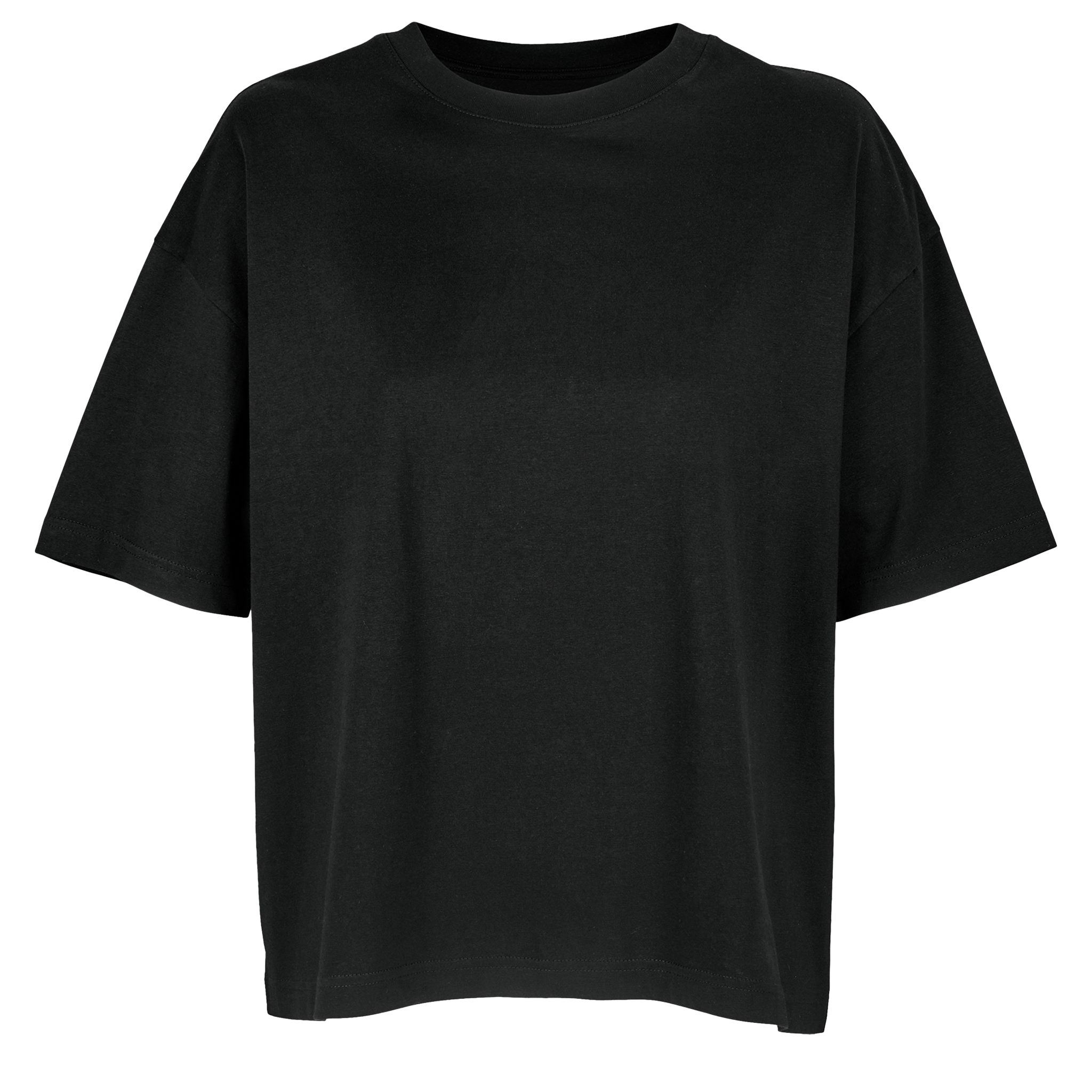 Sol's BOXY WOMEN women's casual T-shirt in black, featuring a relaxed fit and soft cotton fabric.