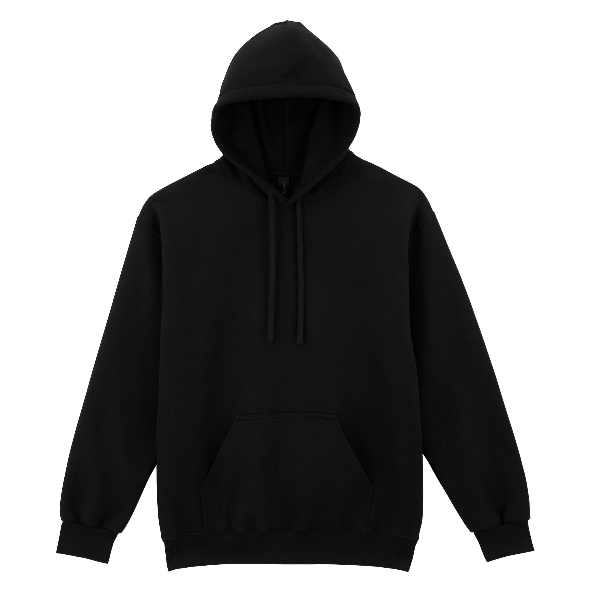 Gildan HAMMER premium beige hoodie sweatshirt with front pocket and adjustable drawstrings, casual and comfortable fit.