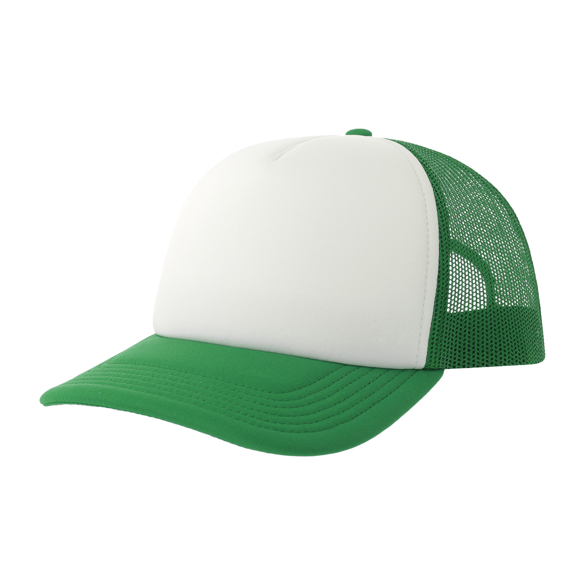 Atlantis Trucker RAPPER-S cap showing front view with adjustable strap and branded logo on the front panel.