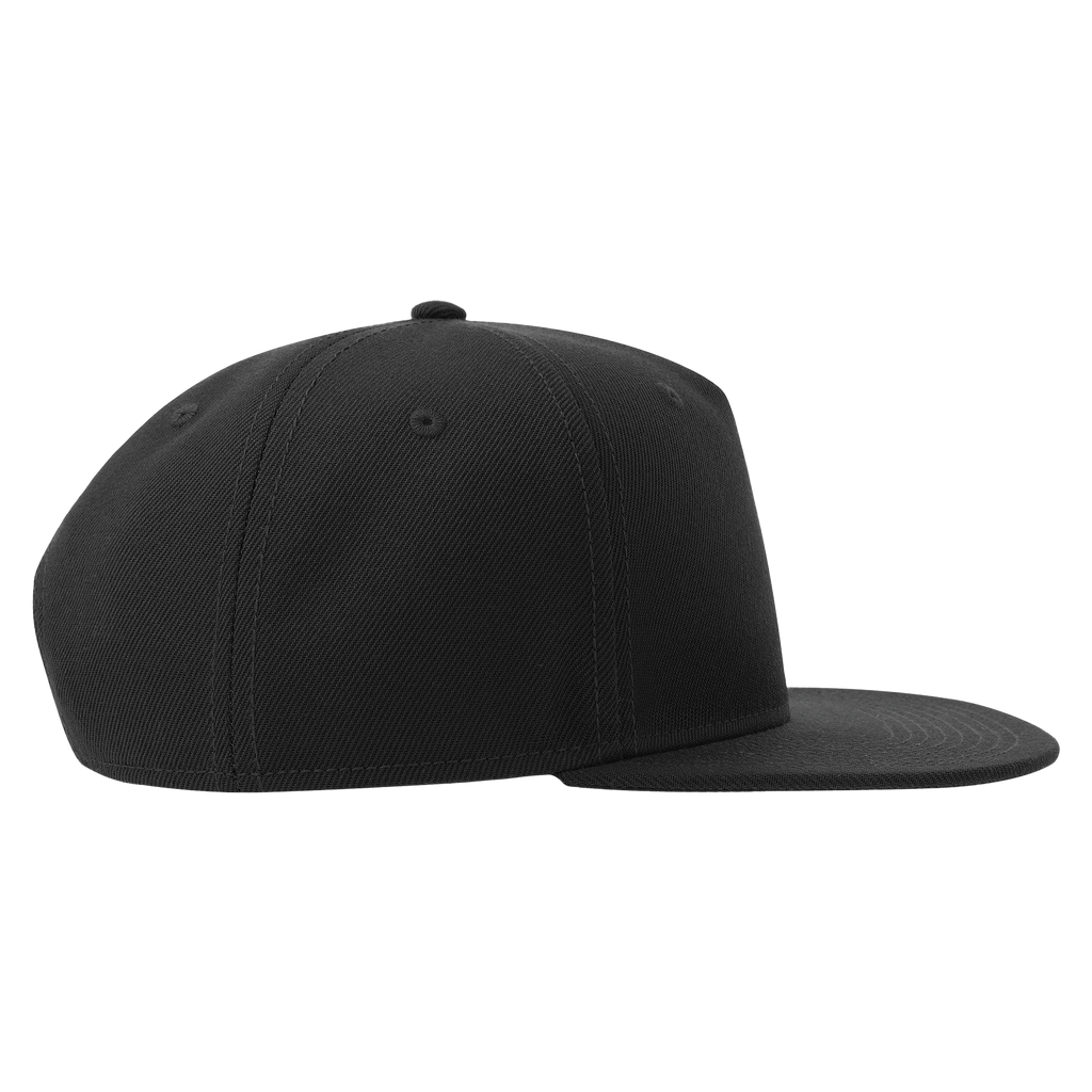Atlantis premium snapback cap SNAP FIVE-S shown from side view, featuring adjustable strap and stylish design.