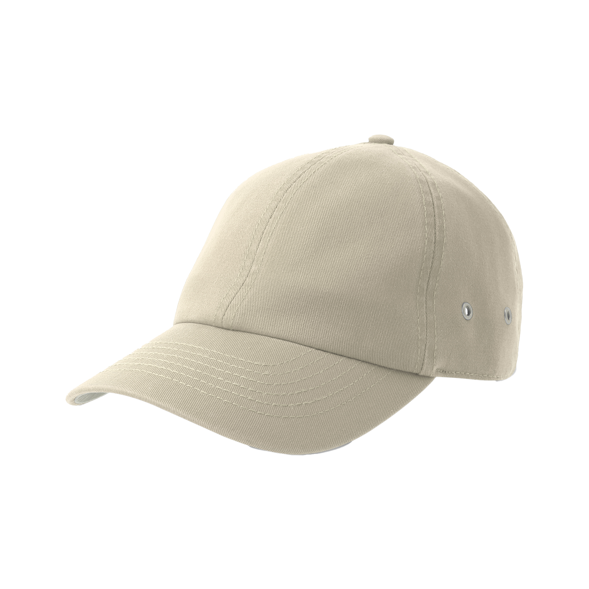 Atlantis Premium cotton cap featuring a classic design, shown in a natural light with detailed fabric texture and adjustable strap.