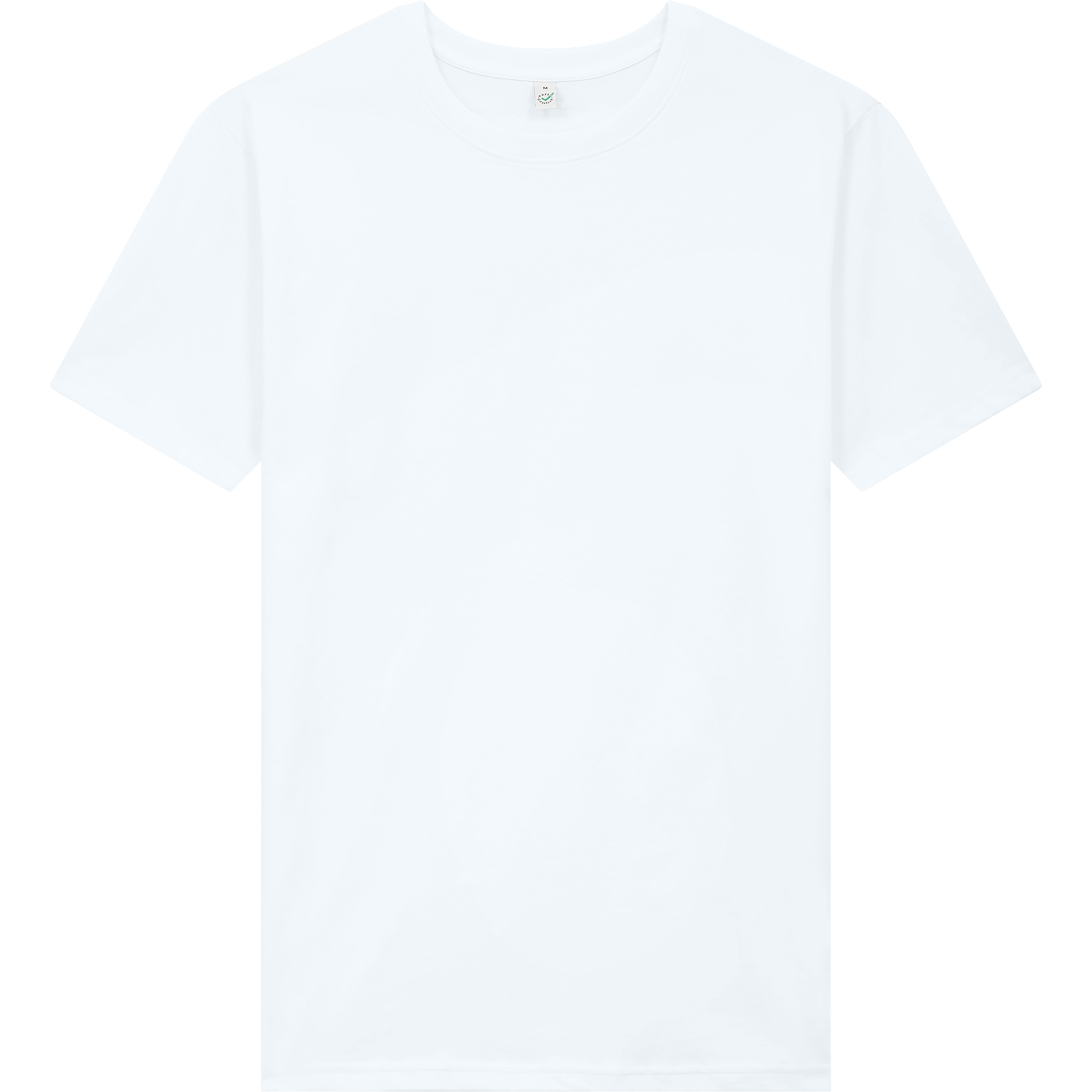 Earth Positive® EP19 oversized white T-shirt featuring a front view with a relaxed fit and simple design.
