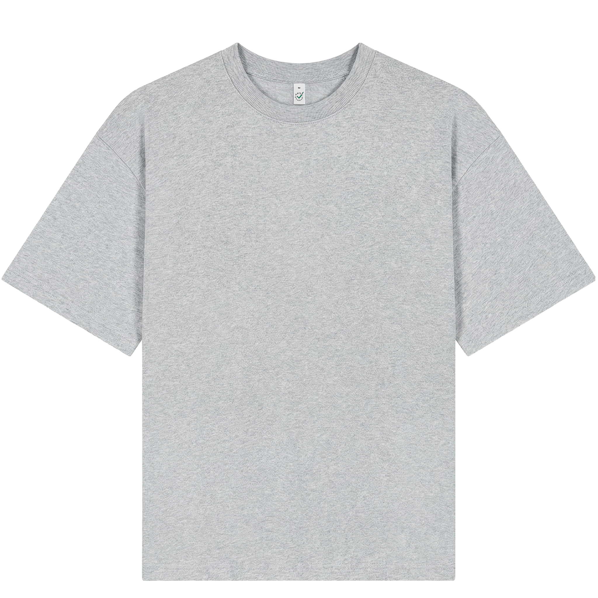 Earth Positive® Heavy Boxy T-Shirt EP50 in light heather front view, soft organic cotton, casual fit, eco-friendly brand EP