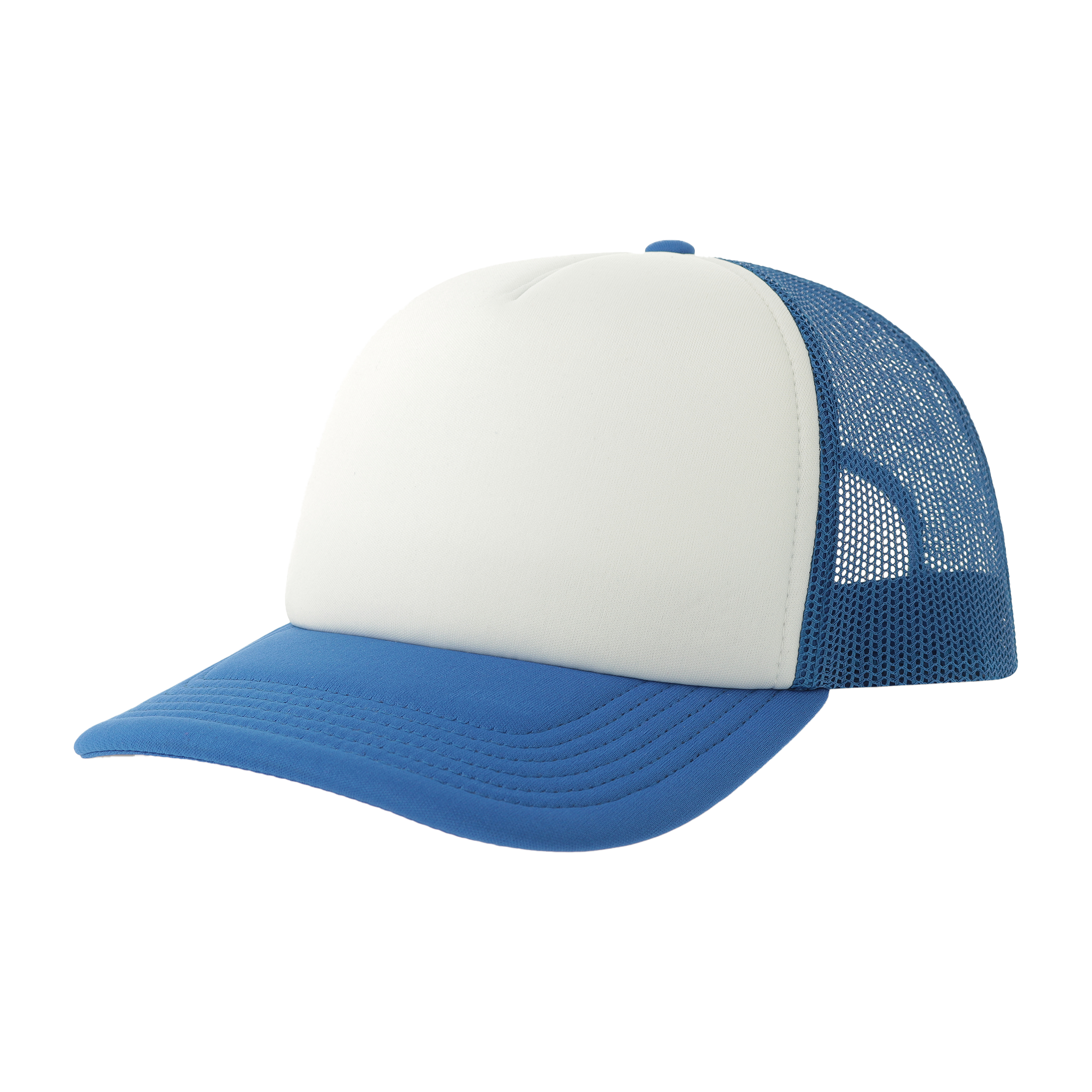 Atlantis Trucker cap with a curved brim and adjustable strap, featuring a stylish rapper-inspired design.