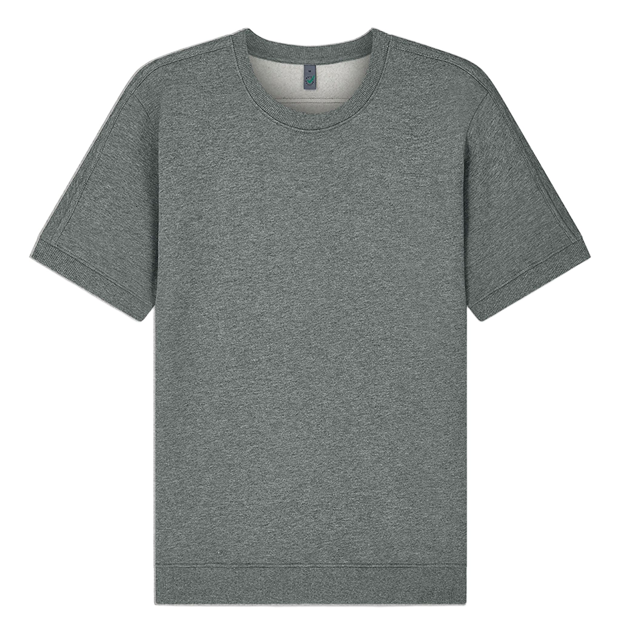 Earth Positive® EP312 short sleeve sweatshirt, front view, soft cotton fabric, casual fit, eco-friendly fashion by EP.