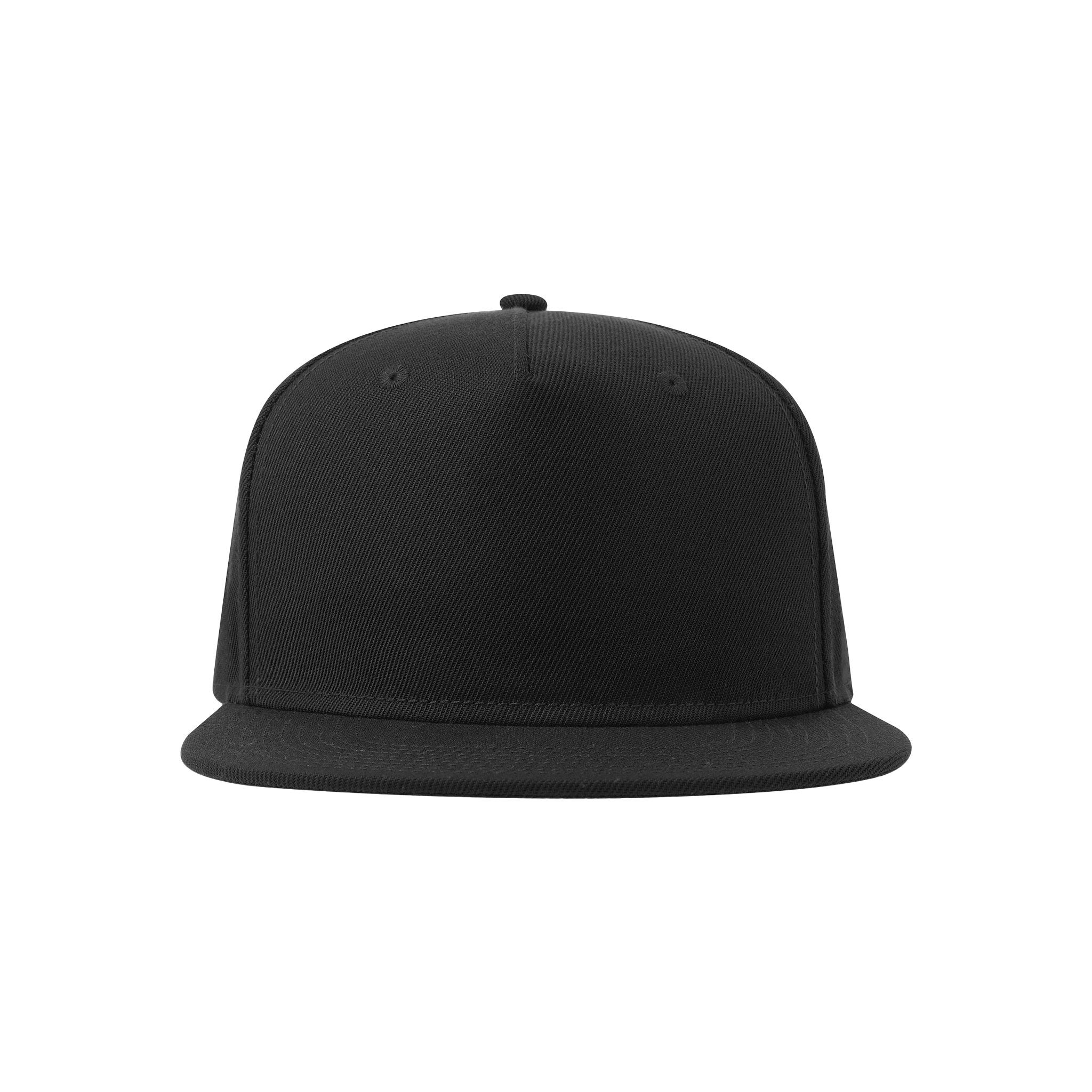 Atlantis Snap Five-S premium snapback cap featuring a structured design and adjustable strap, front view.