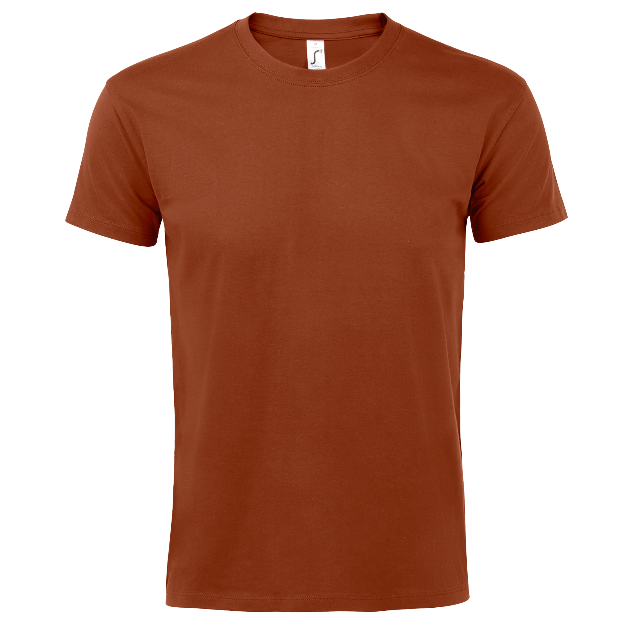 Black Sols classic fit men's T-shirt with short sleeves and round neckline, displayed on a hanger.